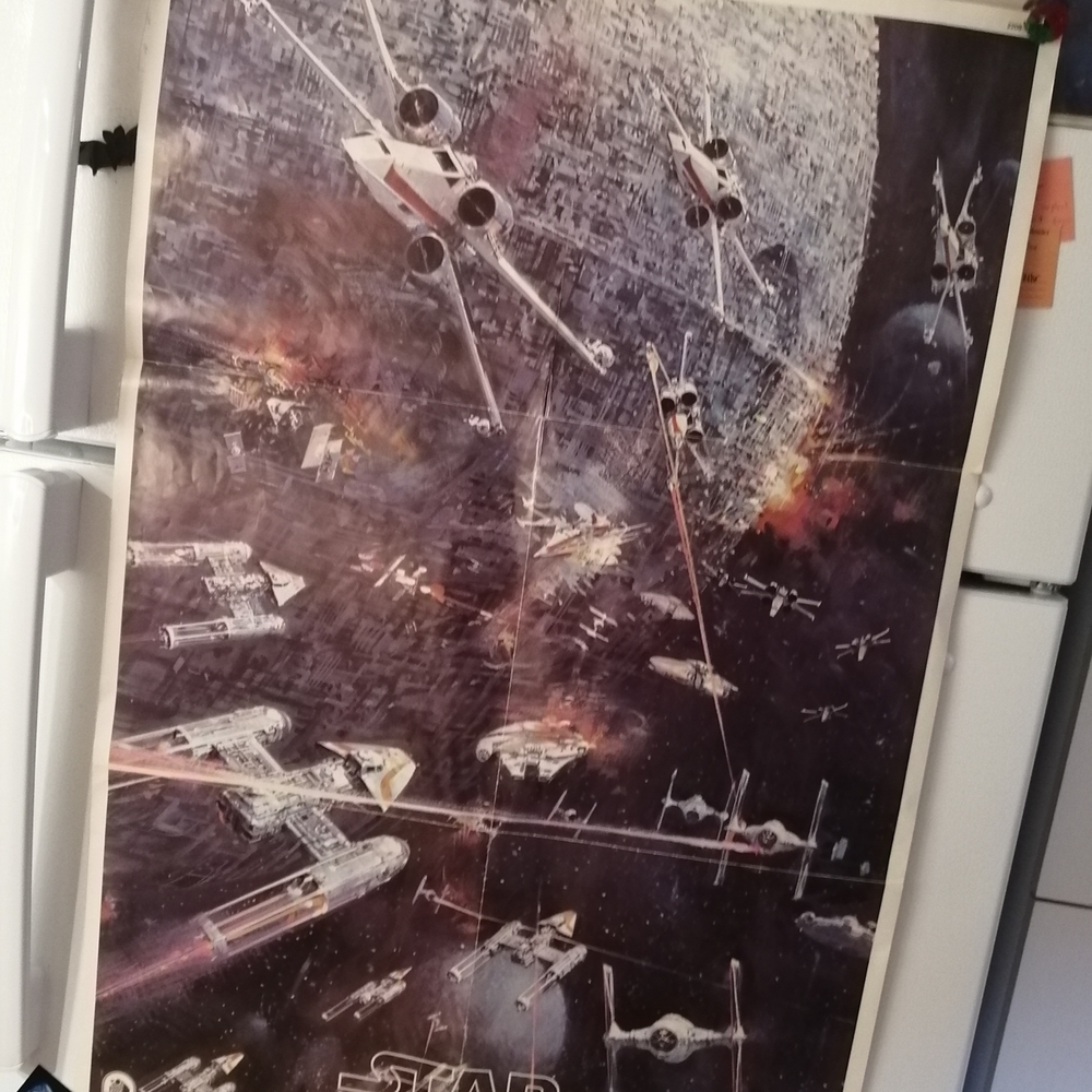 1977 Original Star Wars movie 20th Century Fox Galactic Battle Poster